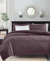 Madison Park Quebec 3-pc. Quilt Set, Full/queen In Purple