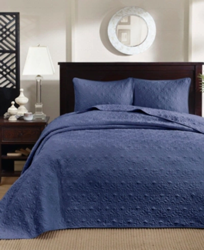 Madison Park Quebec Quilted 2-pc. Bedspread Set, Twin In Navy