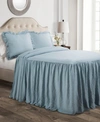 LUSH DECOR RUFFLE SKIRT 3-PIECE FULL BEDSPREAD SET