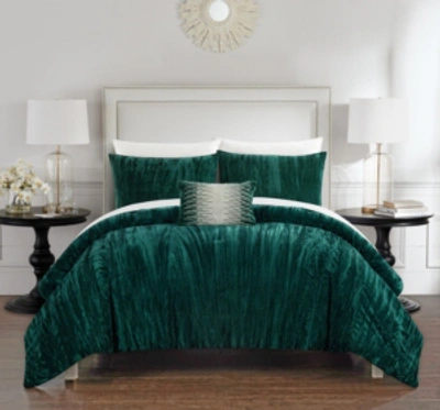 Chic Home Westmont 4-piece Queen Comforter Set Bedding In Green
