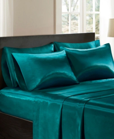 Madison Park Satin Pillowcase Pair, King In Teal