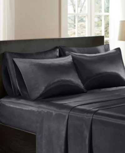 Madison Park Satin Pillowcase Pair, King In Black