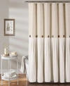 LUSH DECOR LINEN BUTTON 72" X 72" SHOWER CURTAIN