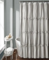 Lush Decor Darla Shower Curtain, 72" X 72" In Light Gray