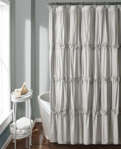 Lush Decor Darla 72" X 72" Shower Curtain In Light Gray