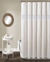 Lush Decor Dana Lace Shower Curtain, 72" X 72" In White