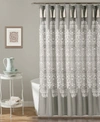Lush Decor Boho Medallion Shower Curtain, 72" X 72" In Gray