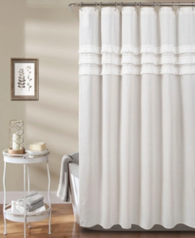Lush Decor Ciel Tassel 72" X 72" Shower Curtain In White