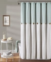 LUSH DECOR LINEN BUTTON 72" X 72" SHOWER CURTAIN