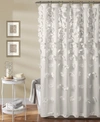 Lush Decor Riley Shower Curtain, 72" X 72" In White
