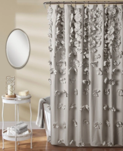 Lush Decor Riley 72" X 72" Shower Curtain In Light Gray