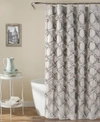 Lush Decor Ruffle Diamond Shower Curtain, 72" X 72" In Gray