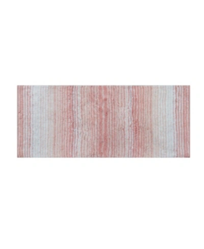 Home Weavers Gradiation Bath Rug, 21" X 54" In Coral