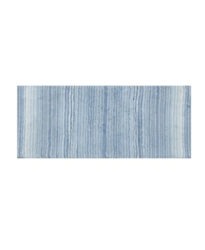 Home Weavers Gradiation Bath Rug, 21" X 54" In Blue