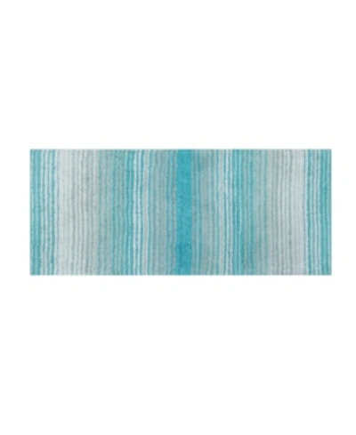 Home Weavers Gradiation Bath Rug, 21" X 54" In Turquoise