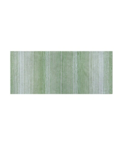 Home Weavers Gradiation Bath Rug, 21" X 54" In Sage