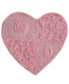 HOME WEAVERS MODESTO HEART SHAPED BATH RUG, 25" X 25"