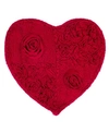 HOME WEAVERS MODESTO HEART SHAPED BATH RUG, 25" X 25"