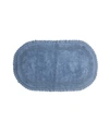 Home Weavers Hampton Crochet Reversible Bath Rug, 21" X 34" In Blue