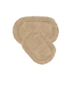 Home Weavers Double Ruffle Bath Set Bedding In Linen