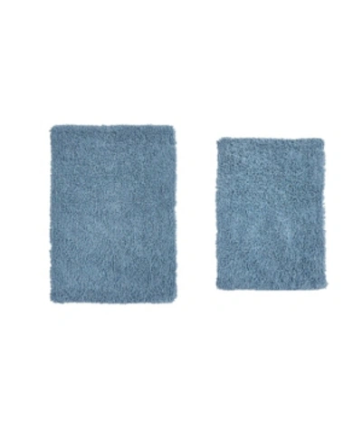 Home Weavers Fantasia Bath Rug 2 Pc Bedding In Blue