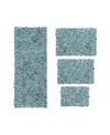 Home Weavers Bellflower Bath Rug 4 Pc Bedding In Blue