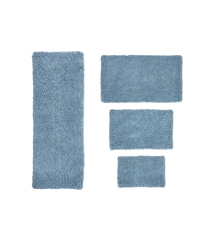 Home Weavers Fantasia Bath Rug 4 Pc Bedding In Blue