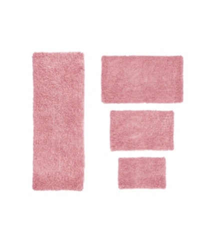 Home Weavers Fantasia Bath Rug 4 Pc Bedding In Pink