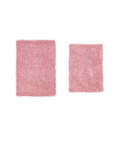 Home Weavers Fantasia Bath Rug 2 Pc Bedding In Pink