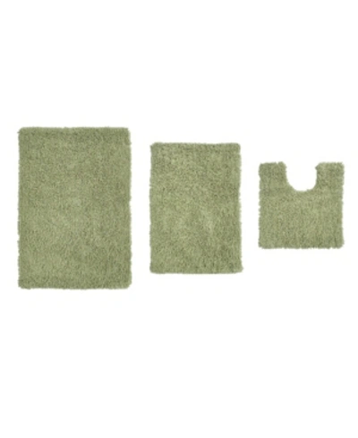 Home Weavers Fantasia Bath Rug 3 Pc Bedding In Sage