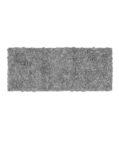 Home Weavers Bell Flower Runner Bath Rug, 21" X 54" In Grey