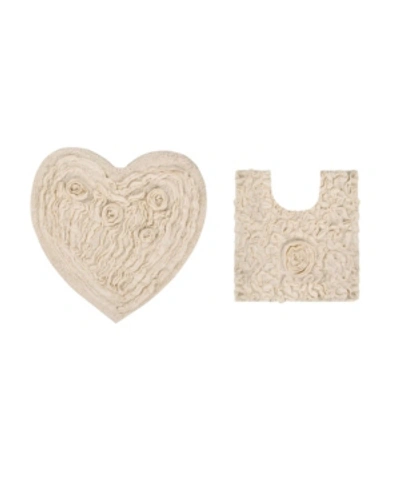 Home Weavers Bellflower Bath Rug 2 Pc Bedding In Natural