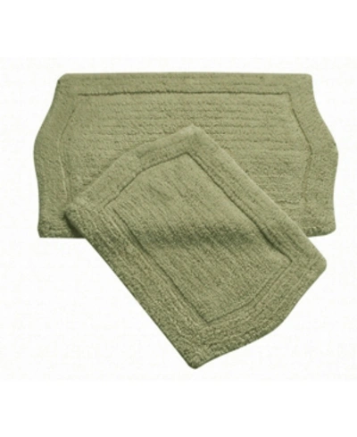 Home Weavers Waterford 2 Piece Bath Rug Set Bedding In Green
