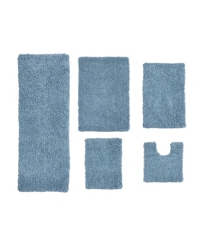 Home Weavers Fantasia Bath Rug 5 Pc Bedding In Blue