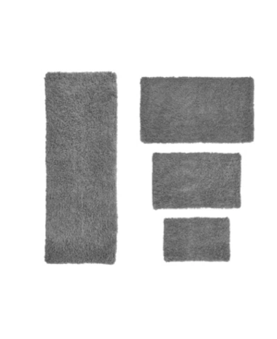 Home Weavers Fantasia Bath Rug 4 Pc Bedding In Grey