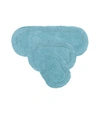 Home Weavers Double Ruffle 3 Pc Bath Set Bedding In Blue