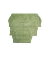 Home Weavers Waterford 3 Piece Bath Rug Set Bedding In Sage