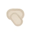 Home Weavers Double Ruffle Bath Set Bedding In Natural