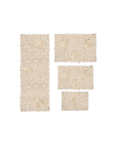 Home Weavers Bellflower Bath Rug 4 Pc Bedding In Natural