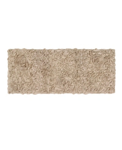 Home Weavers Bell Flower Runner Bath Rug, 21" X 54" In Linen