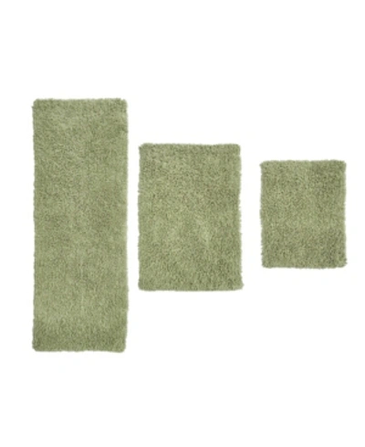 Home Weavers Fantasia Bath Rug 3 Pc Bedding In Sage