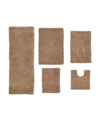 Home Weavers Fantasia Bath Rug 5 Pc Bedding In Linen