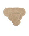 Home Weavers Double Ruffle 3 Pc Bath Set Bedding In Linen