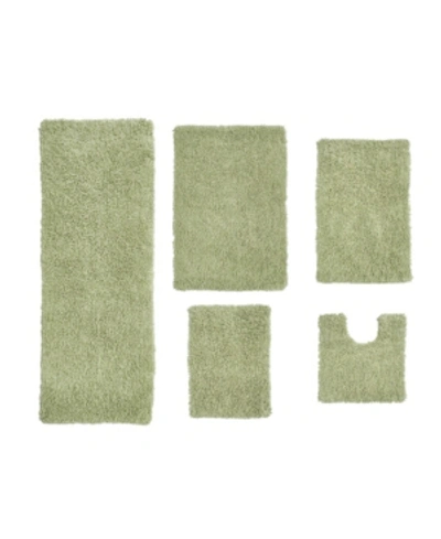 Home Weavers Fantasia Bath Rug 5 Pc Bedding In Sage