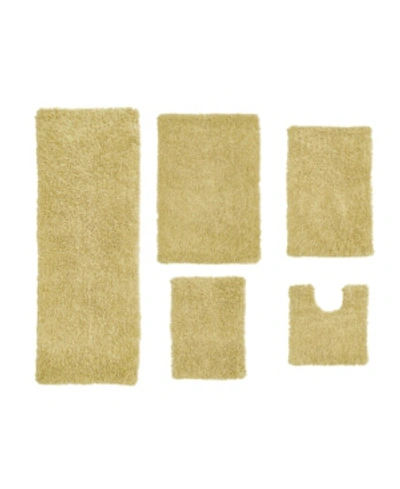 Home Weavers Fantasia Bath Rug 5 Pc Bedding In Yellow