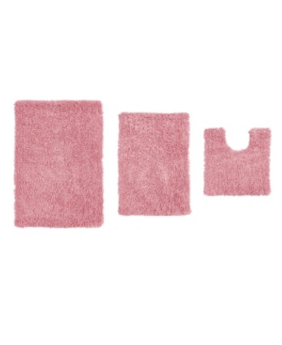Home Weavers Fantasia 3-pc. Bath Rug Set In Pink