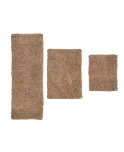 Home Weavers Fantasia Bath Rug 3 Pc Bedding In Linen