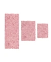 Home Weavers Bellflower Bath Rug 3 Pc Bedding In Pink