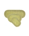 Home Weavers Double Ruffle 3 Pc Bath Set Bedding In Sage