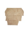 Home Weavers Waterford 3 Piece Bath Rug Set Bedding In Linen